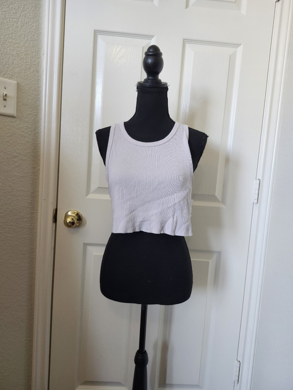 Tna Cropped Ribbed Tank Top - White 1x